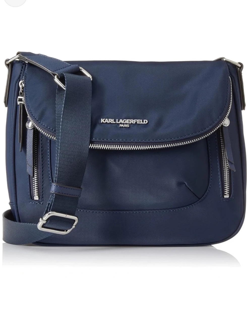 Karl Lagerfeld Cara Messenger Crossbody Bag Navy